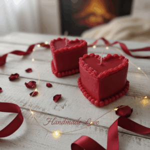 heart shape cake candle (2)